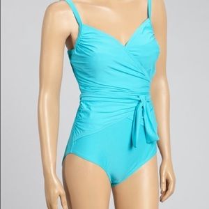 It Figures wrap swimsuit slimming flattering NWT